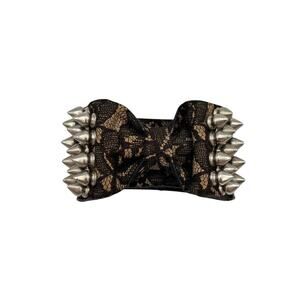 Nicolina Royale Studded Bowtie Lace Wrist Bracelet Accessory Whimsygoth Punk Emo